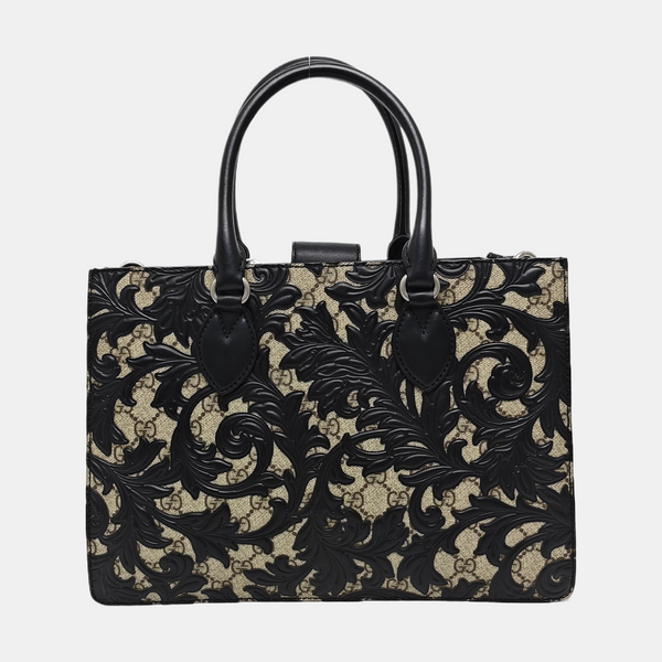 Monogram Coated Canvas Tote Bag Beige