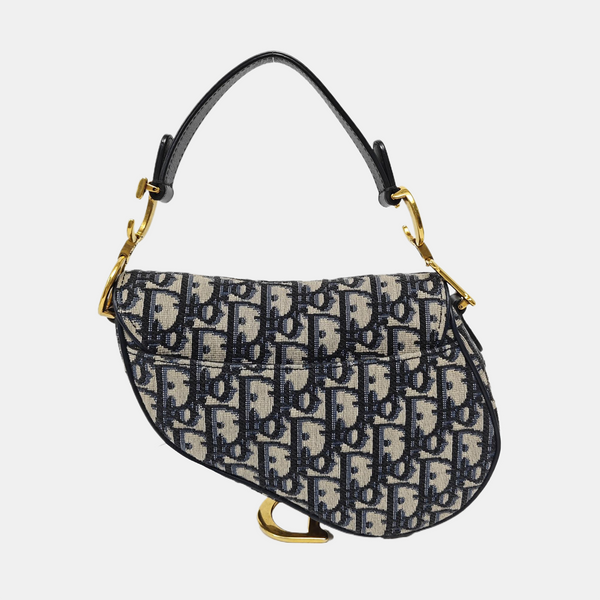 Saddle Mini Oblique Canvas Blue