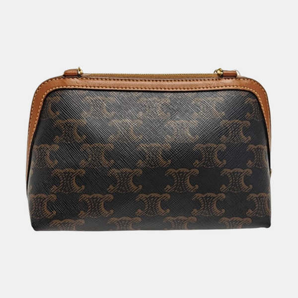 TRIOMPHE CANVAS Mini Coated Canvas Brown