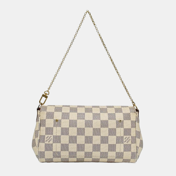FAVORITE PM Damier Azur Coated Canvas White