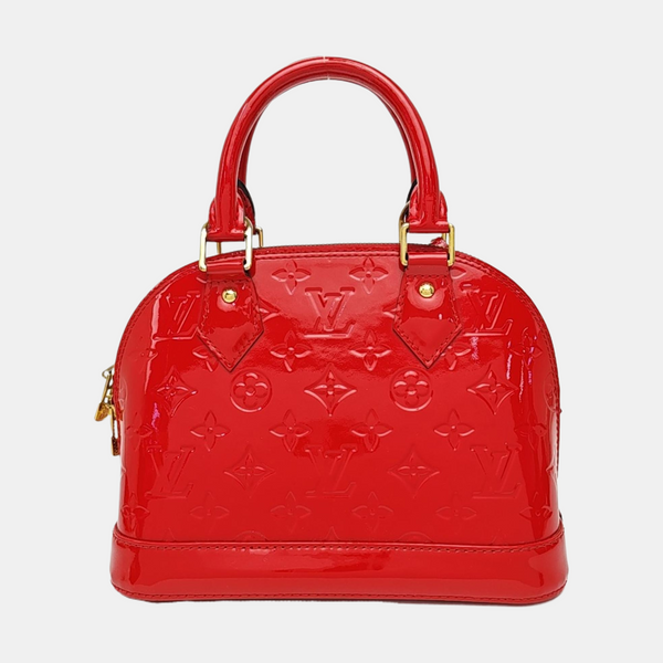 ALMA BB Monogram Patent Leather Red