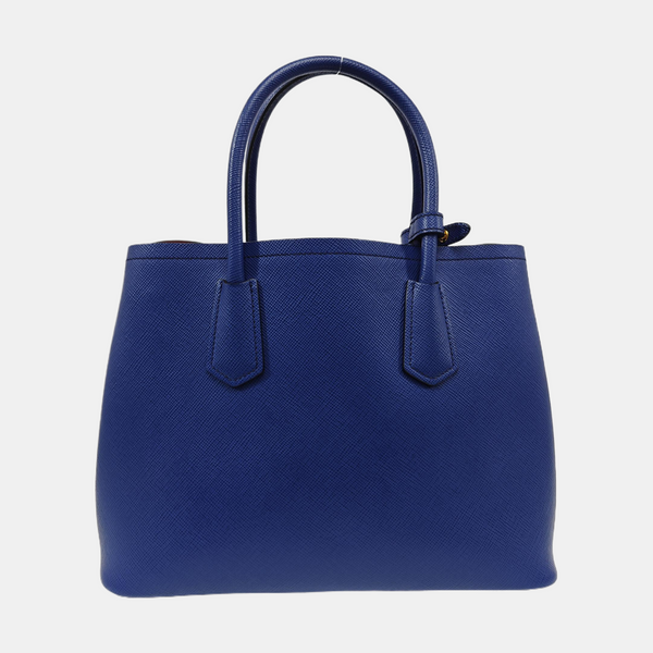 Double Medium Saffiano Calfskin Blue