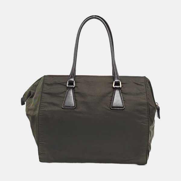 Nylon Top Handle Bag Green