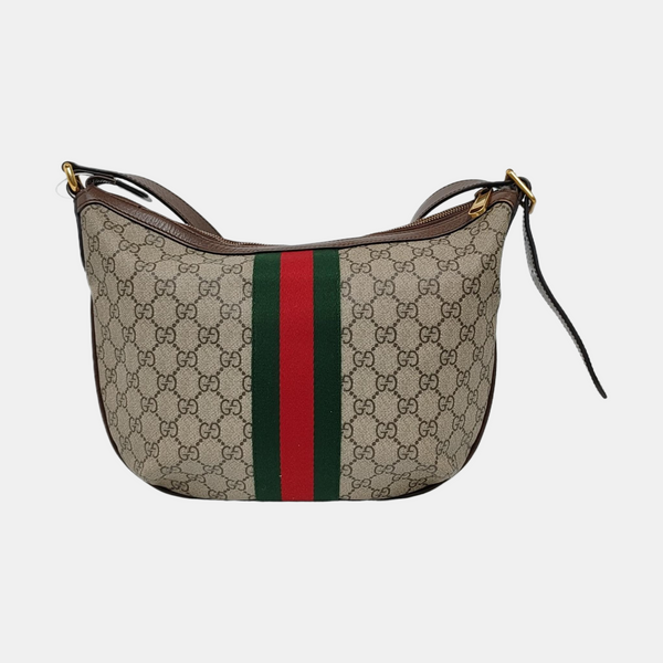 Ophidia Small Monogram Coated Canvas Beige