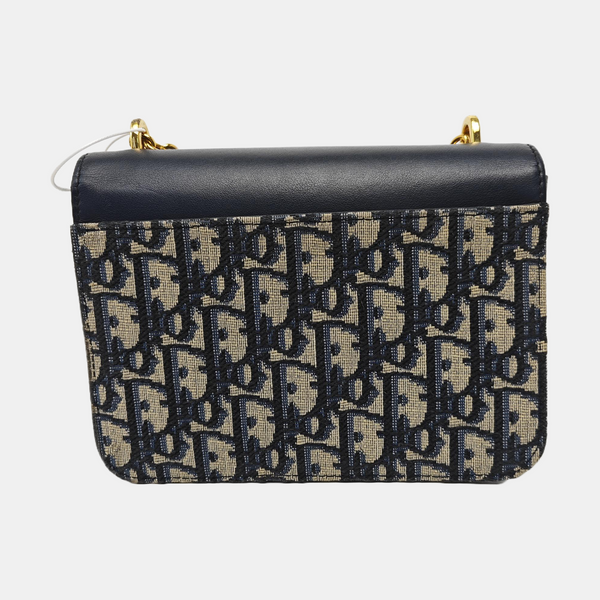 30 Montaigne Mini Oblique Canvas Blue