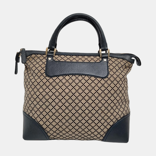 Canvas Top Handle Bag Brown