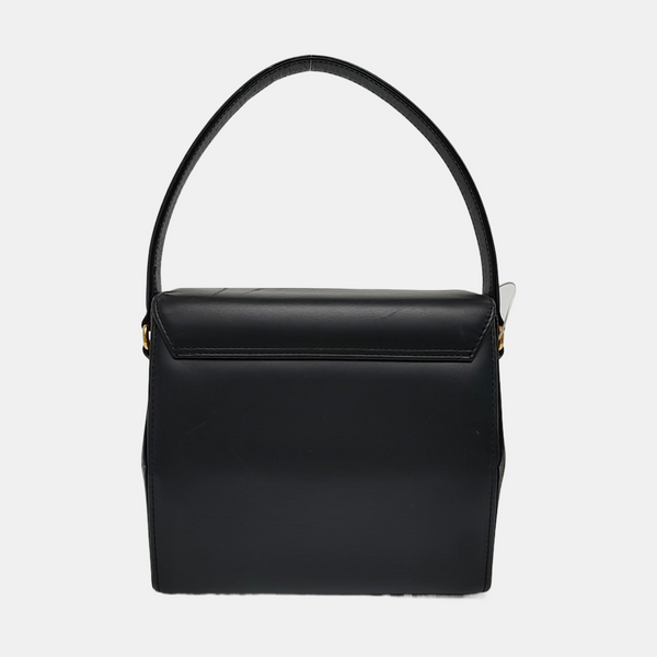 Calfskin Top Handle Bag Black