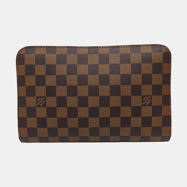 SAINT LOUIS Damier Ebene Coated Canvas Brown