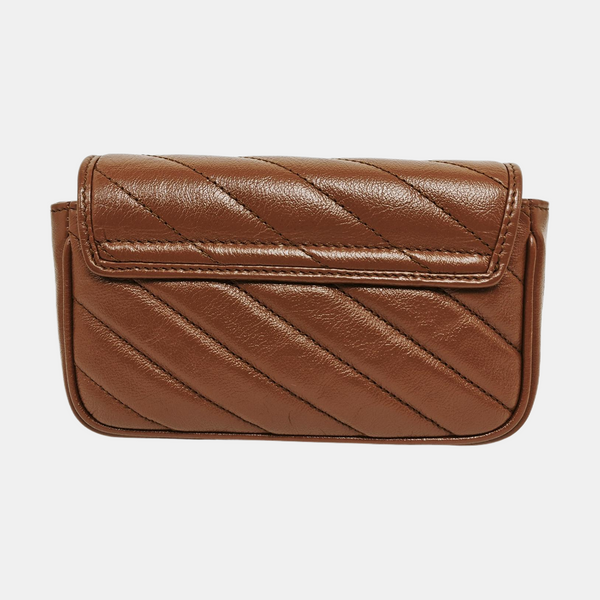 GG Marmont Mini Quilted Calfskin Brown