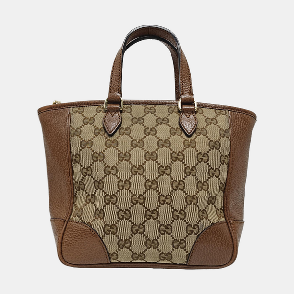 Bree Monogram Coated Canvas Beige