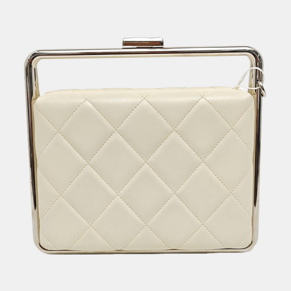 Quilted Lambskin White
