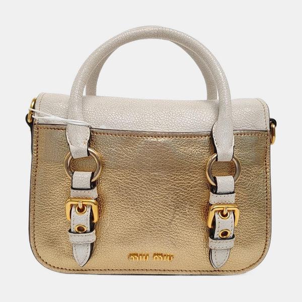 Calfskin Shoulder Bag Gold