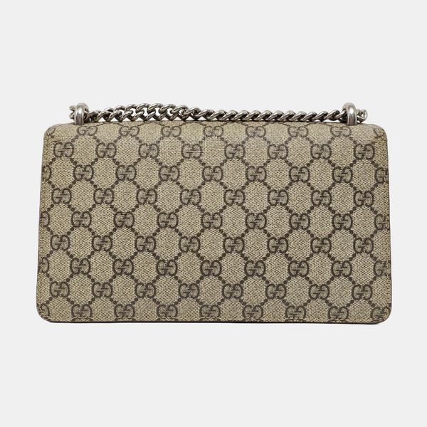 Dionysus Small Monogram Coated Canvas Beige