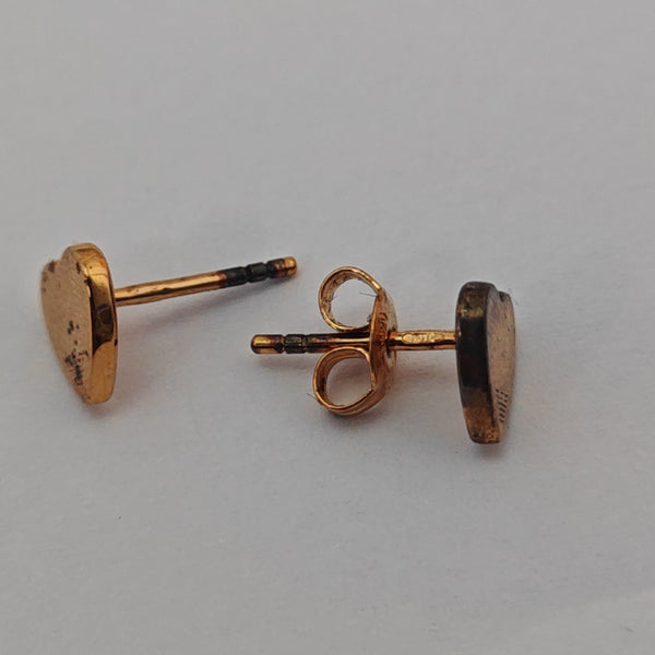 925 Sterling Silver Rose Gold Stud Earrings