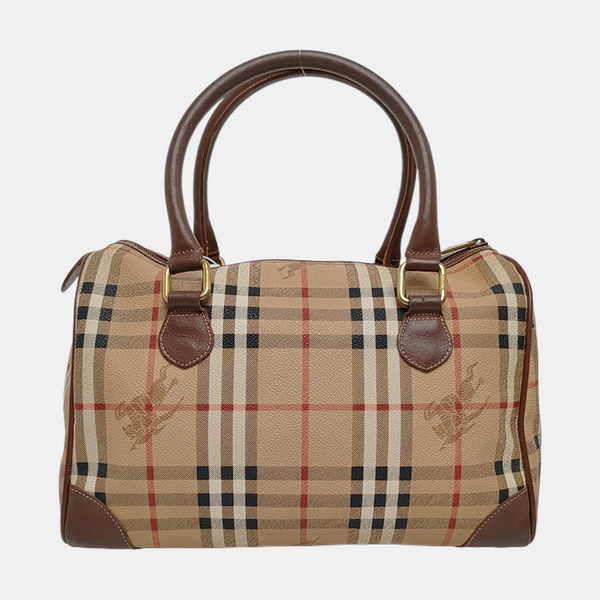 Coated Canvas Top Handle Bag Multicolor