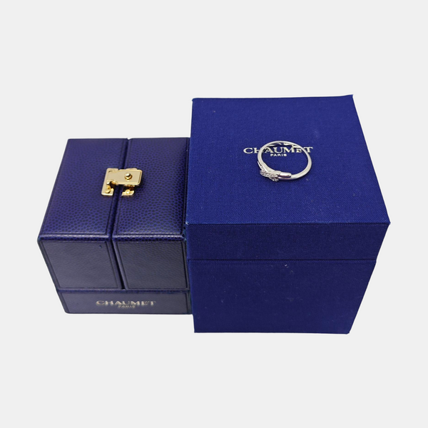 Jeux De Liens 18k White Gold Silver Ring EU 51