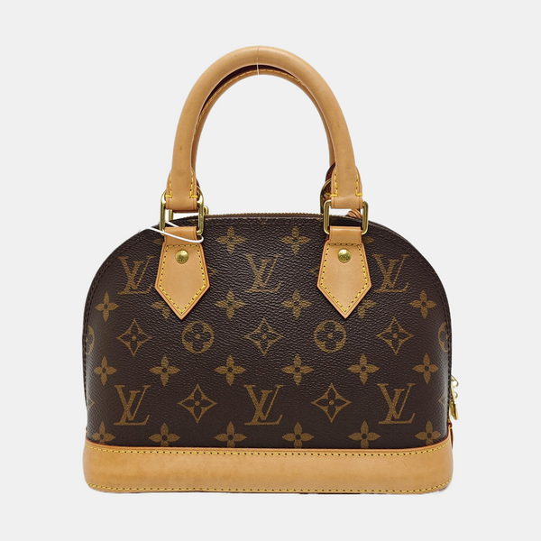 ALMA BB Monogram Coated Canvas Brown