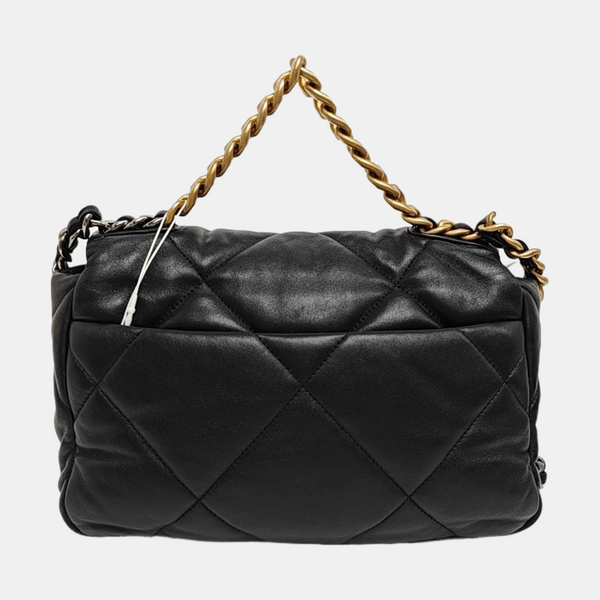 CHANEL 19 Small Quilted Lambskin Black