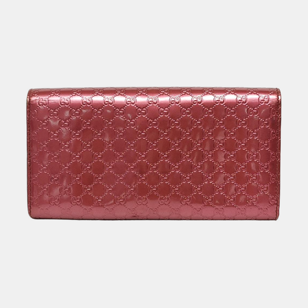 Monogram Patent Leather Wallet Pink
