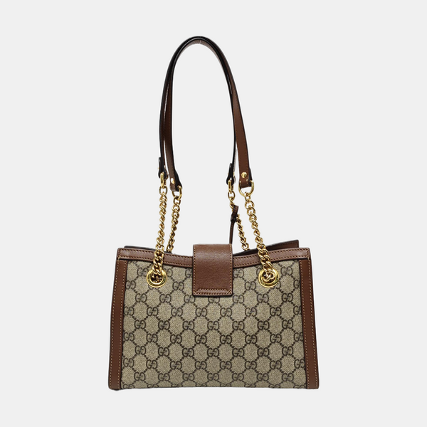 Padlock Small Monogram Coated Canvas Beige