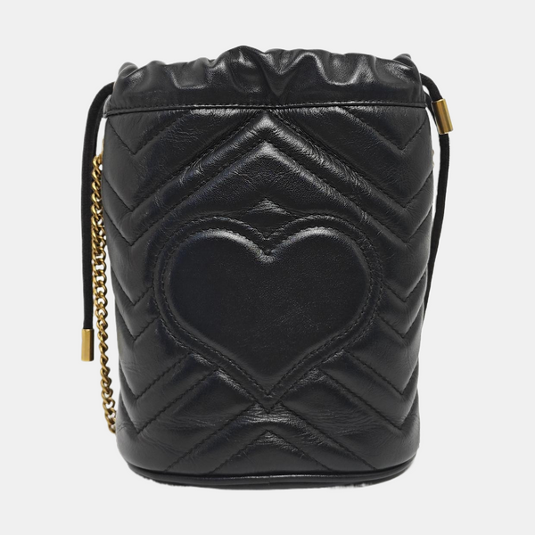 GG Marmont Mini Quilted Calfskin Black