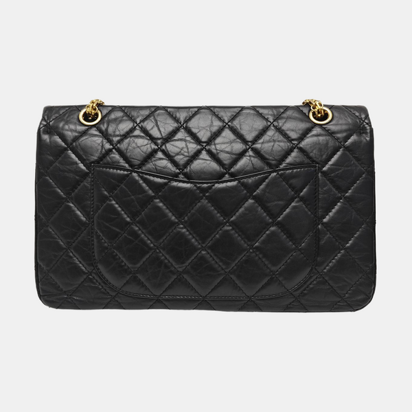 2.55 Maxi Quilted Calfskin Black