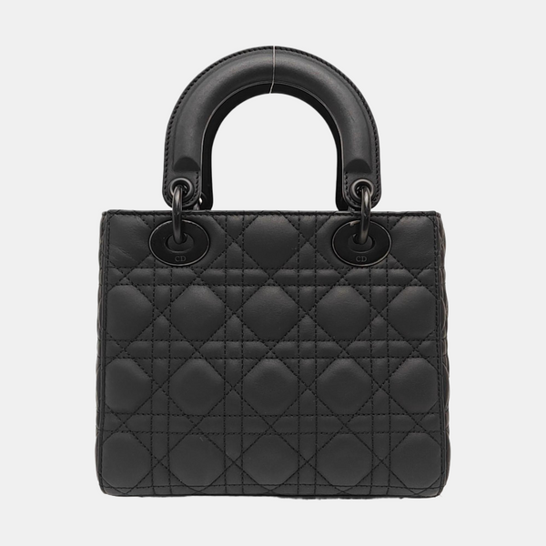Lady Dior Small Cannage Calfskin Black