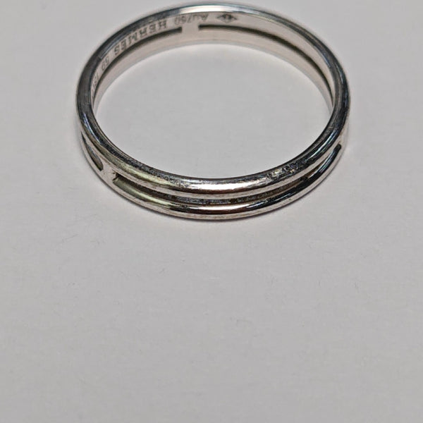 Ariane 18k White Gold Silver Ring EU 59
