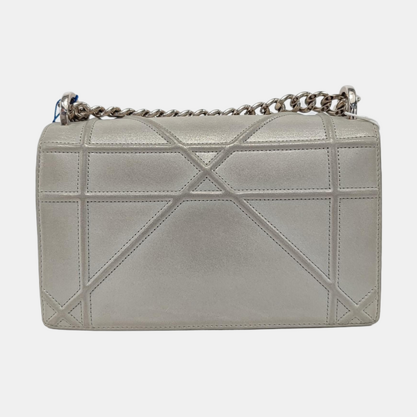 Diorama Small Cannage Calfskin Silver