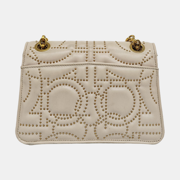 Gancini Quilted Calfskin White