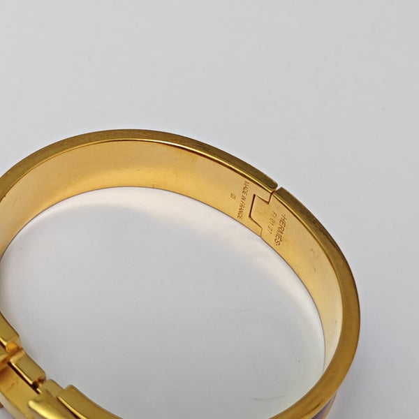 Clic H Metal Red Bangle