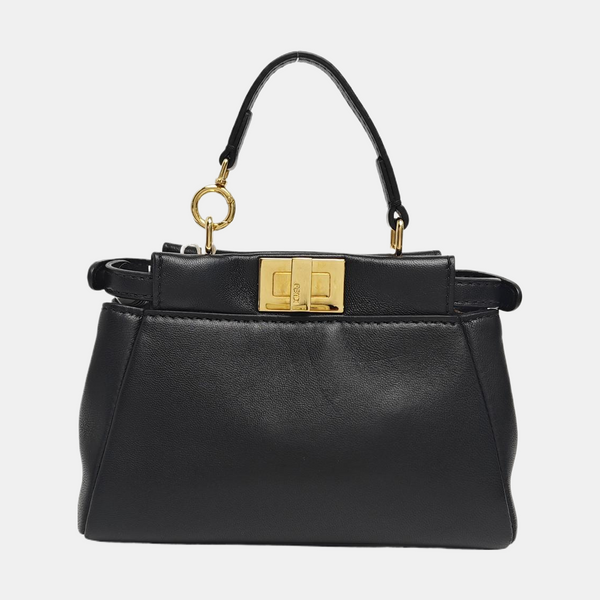 Peekaboo Mini Lambskin Black