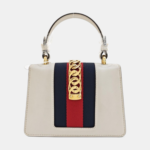 Sylvie Mini Calfskin White