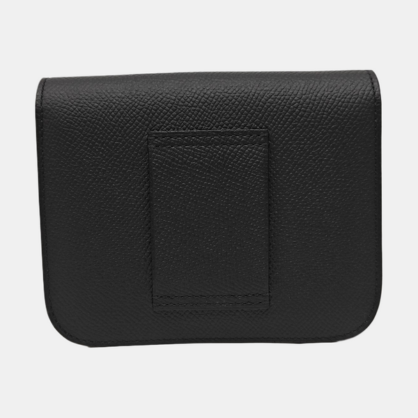 Constance Slim Epsom Black Wallet