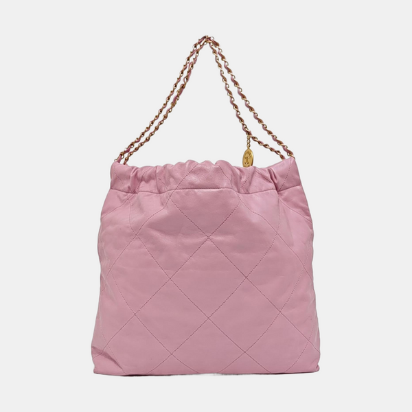 CHANEL 22 Medium Quilted Calfskin Pink