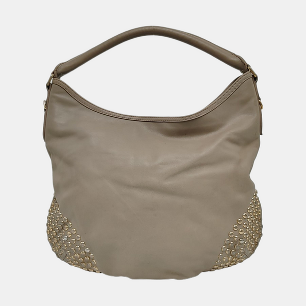 Calfskin Top Handle Bag Gray