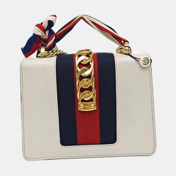Sylvie Mini Calfskin White