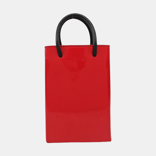 Shopping Bag Calfskin Red