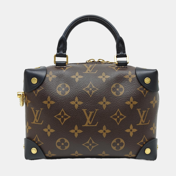 PETITE MALLE Monogram Coated Canvas Brown
