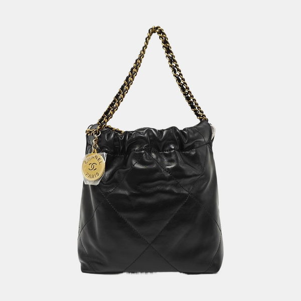 CHANEL 22 Mini Quilted Calfskin Black