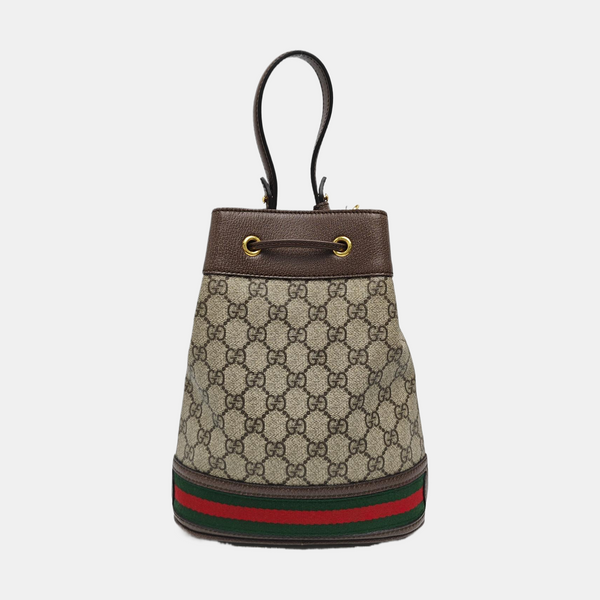 Ophidia Small Monogram Coated Canvas Beige