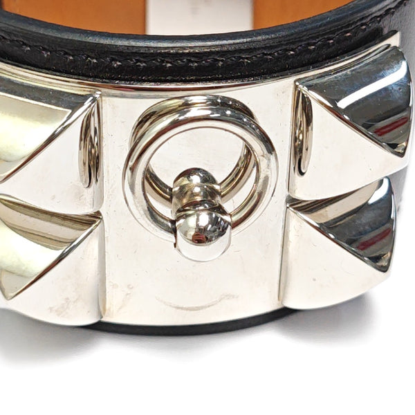 Collier De Chien Leather Black Bangle
