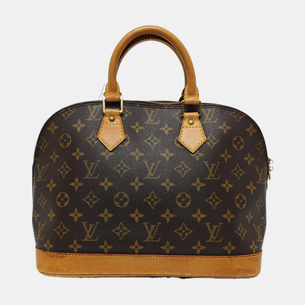ALMA PM Monogram Coated Canvas Brown