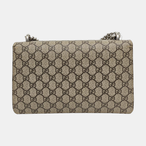 Dionysus Small Monogram Coated Canvas Beige