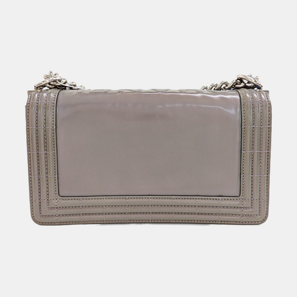 BOY CHANEL Medium Patent Calfskin Purple