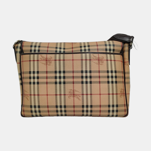 Coated Canvas Crossbody Bag Beige
