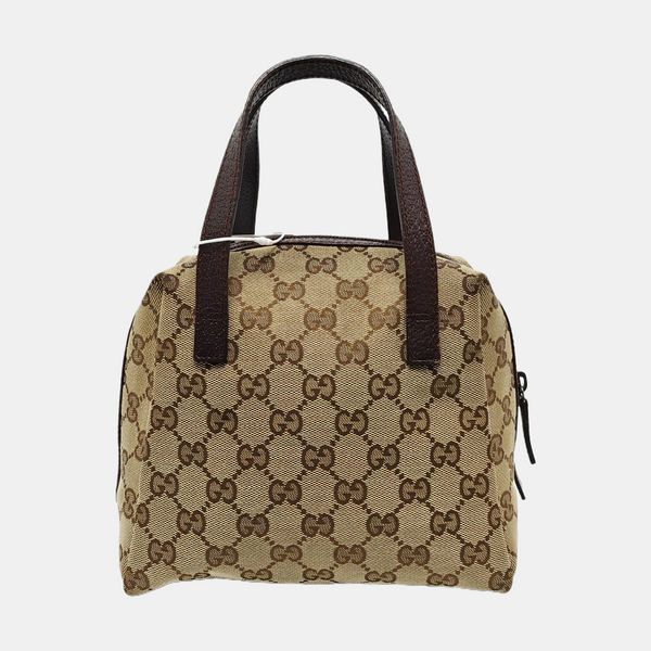 Monogram Canvas Top Handle Bag Brown