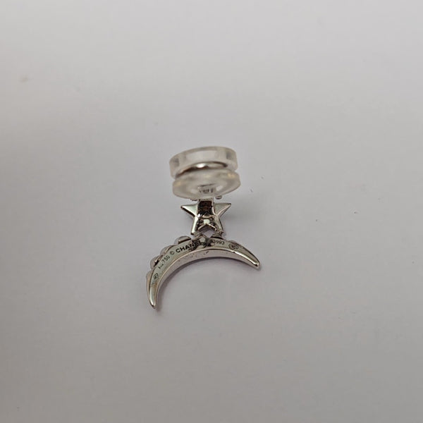 18k White Gold Silver Clip On Earrings