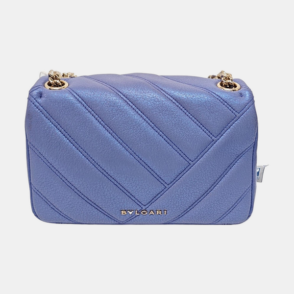 SERPENTI CABOCHON Small Quilted Lambskin Blue