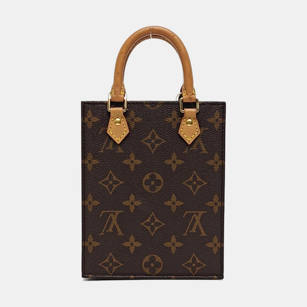 SAC PLAT Mini Monogram Coated Canvas Brown